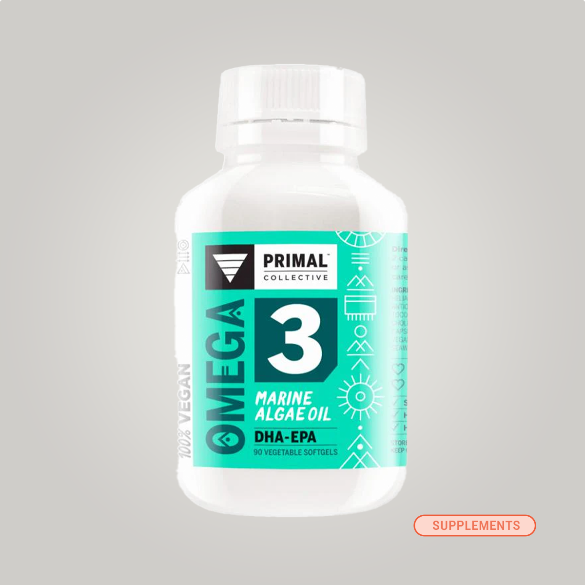 Vegan Omega-3 Softgels 500mg DHA 300mg EPA